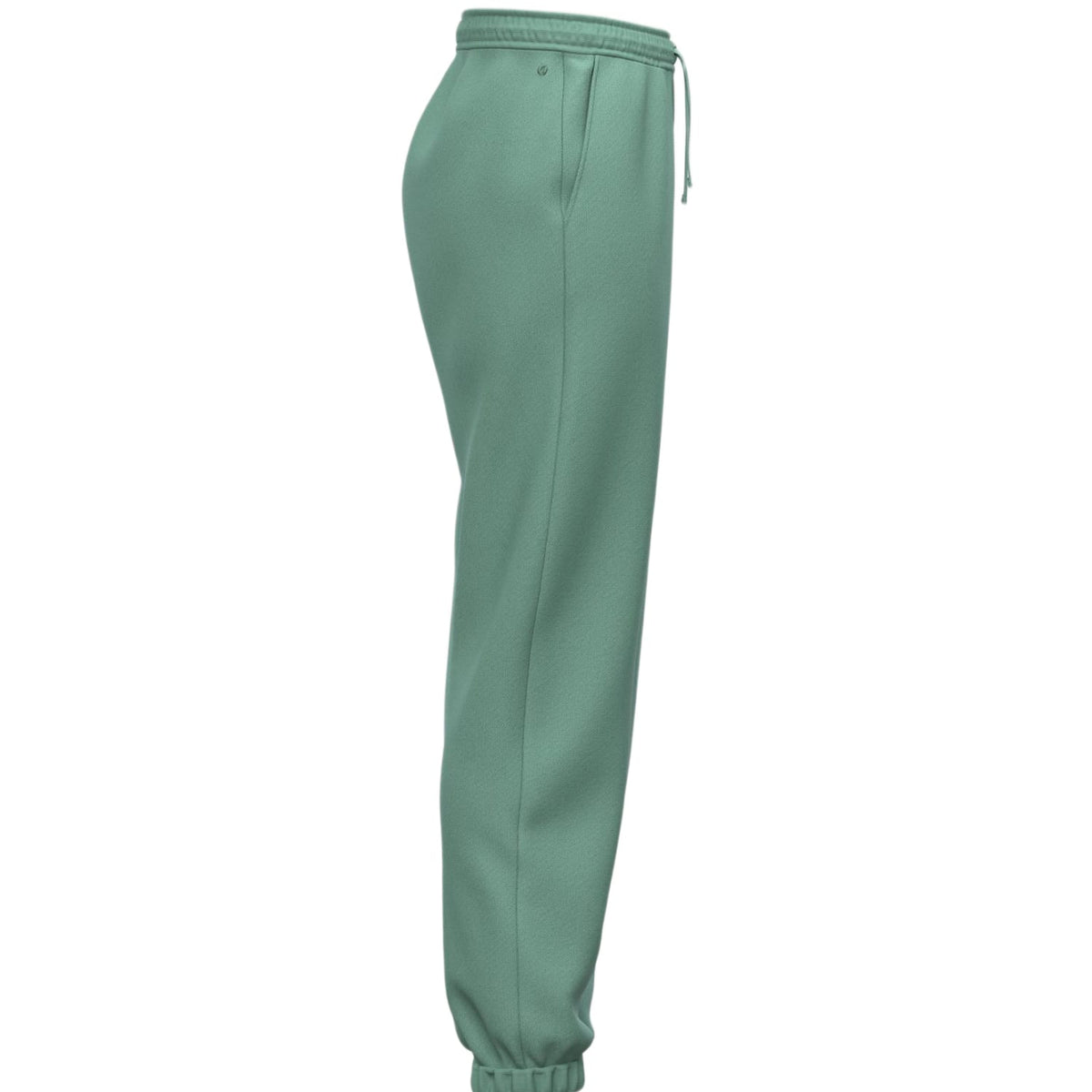Schuin zijaanzicht van de groene Bjorn Borg Essential 4 Sweatpants W met trekkoord