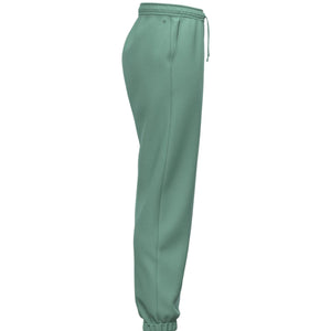 Schuin zijaanzicht van de groene Bjorn Borg Essential 4 Sweatpants W met trekkoord