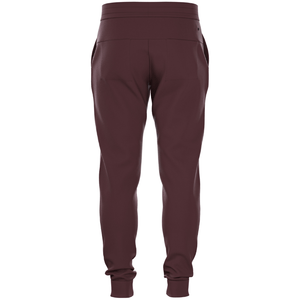 Achterzijde van de bordeauxrode Bjorn Borg Essential 4 Sweatpants met elastische boorden