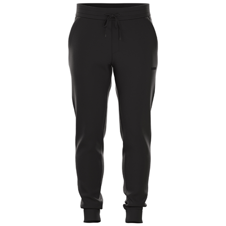 Vooraanzicht van de zwarte Bjorn Borg Essential 4 Sweatpants met trekkoord in de taille