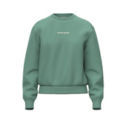 Bjorn Borg Essential 4 sweater voor dames in groen met ronde hals, vooraanzicht