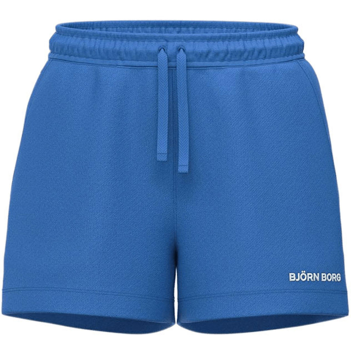 Bjorn Borg Essential 4 sweatshort voor dames in blauw met koord, vooraanzicht