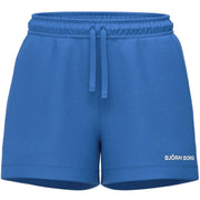 Bjorn Borg Essential 4 sweatshort voor dames in blauw met koord, vooraanzicht