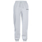 Vooraanzicht van de lichtgrijze Bjorn Borg Essential 4 W Sweatpants met trekkoord