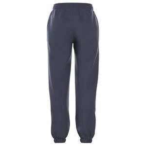 Achterzijde van de donkerblauwgrijze Bjorn Borg Essential 4 W Sweatpants met enkelboorden