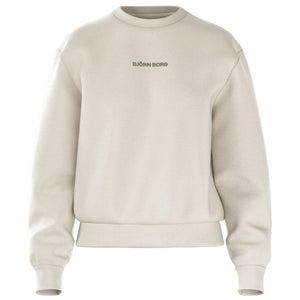 Vooraanzicht van het beige Bjorn Borg Essential 4 W Sweatshirt met klein borstlogo