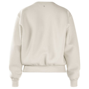 Achterzijde van het beige Bjorn Borg Essential 4 W Sweatshirt met ronde hals en ribboord