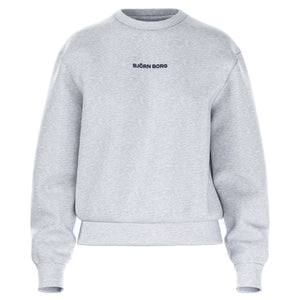 Vooraanzicht van het lichtgrijze Bjorn Borg Essential 4 W Sweatshirt met klein logo