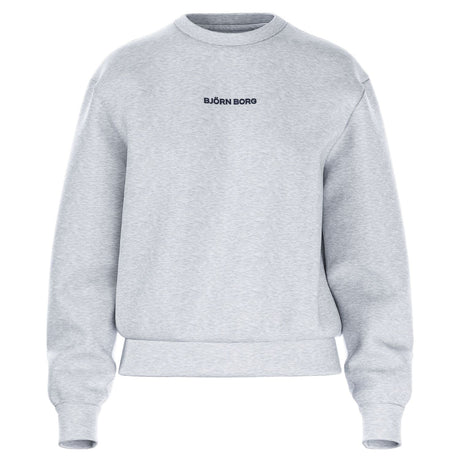 Vooraanzicht van het lichtgrijze Bjorn Borg Essential 4 W Sweatshirt met klein logo