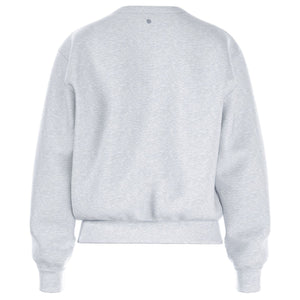 Achterzijde van het grijs gemeleerde Bjorn Borg Essential 4 W Sweatshirt met ronde hals