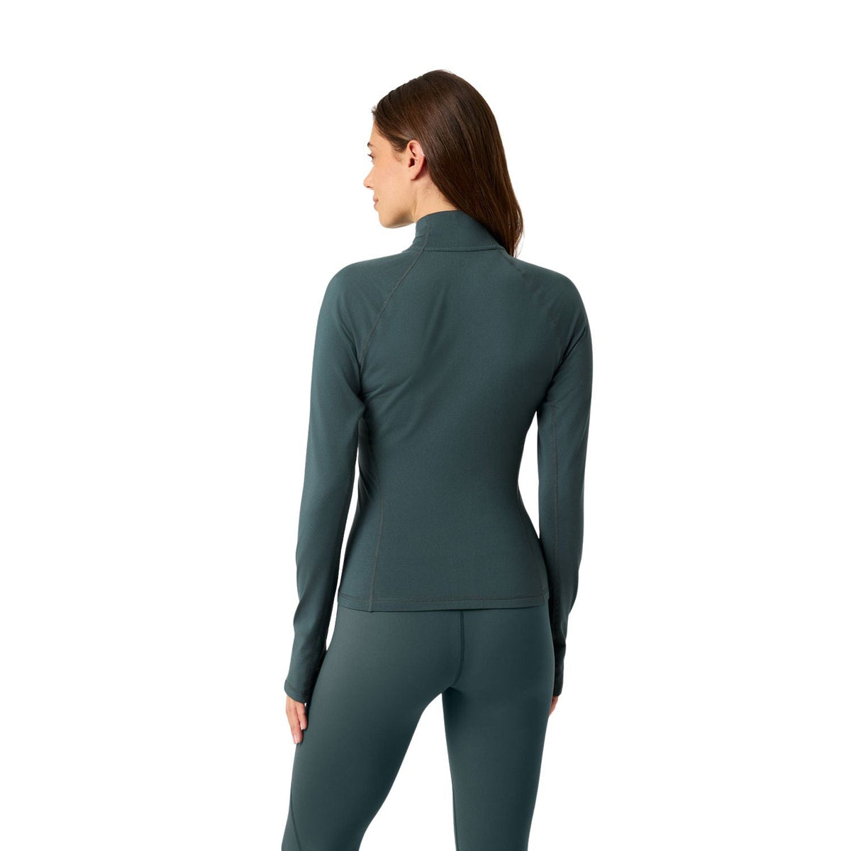 Achterzijde van het donkergroene Bjorn Borg vest op model