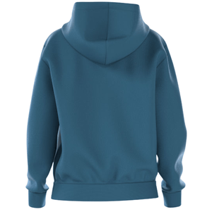 Achterzijde van de petrolblauwe Bjorn Borg Essential 1 hoodie met capuchon