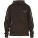 Bjorn Borg Essential 1 hoodie voor dames in donkerbruin, vooraanzicht met roze logo
