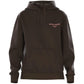 Bjorn Borg Essential 1 hoodie voor dames in donkerbruin, vooraanzicht met roze logo