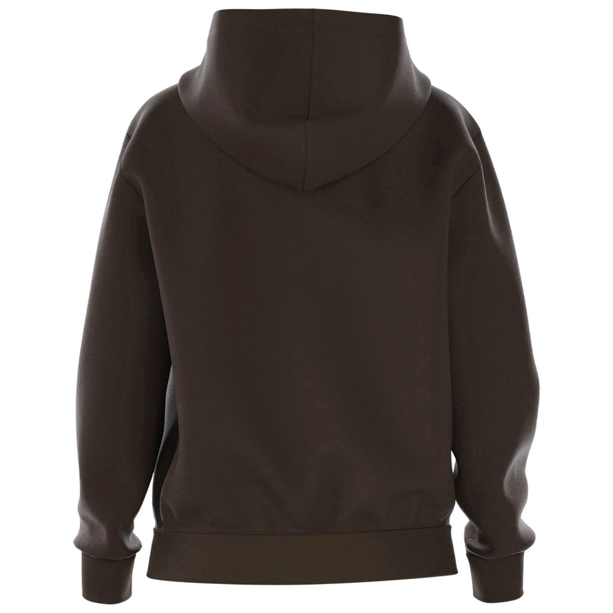 Achterzijde van de donkerbruine Bjorn Borg Essential 1 hoodie met capuchon