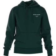 Vooraanzicht van de donkergroene Bjorn Borg Essential 1 Hoodie met klein borstlogo