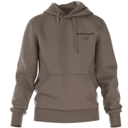 Vooraanzicht van de taupe Bjorn Borg Essential 1 Hoodie met kangoeroezak en borstlogo