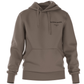 Vooraanzicht van de taupe Bjorn Borg Essential 1 Hoodie met kangoeroezak en borstlogo