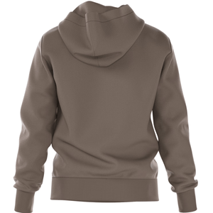 Achterzijde van de taupekleurige Bjorn Borg Essential 1 Hoodie met capuchon