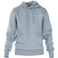 Vooraanzicht van de lichtblauwe Bjorn Borg Essential 1 Hoodie met trekkoord in de capuchon