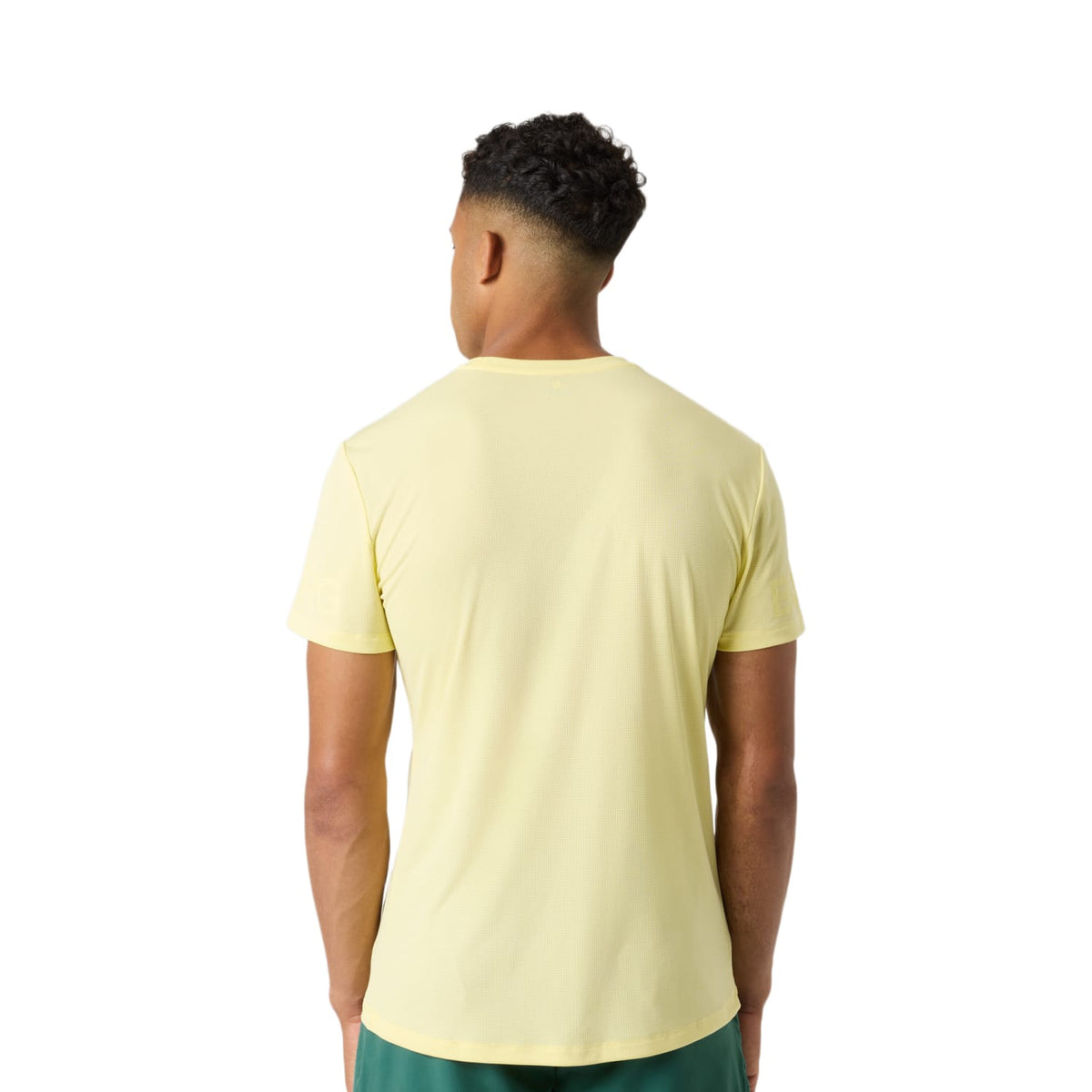 Achterzijde van het gele Bjorn Borg Light T-shirt voor heren