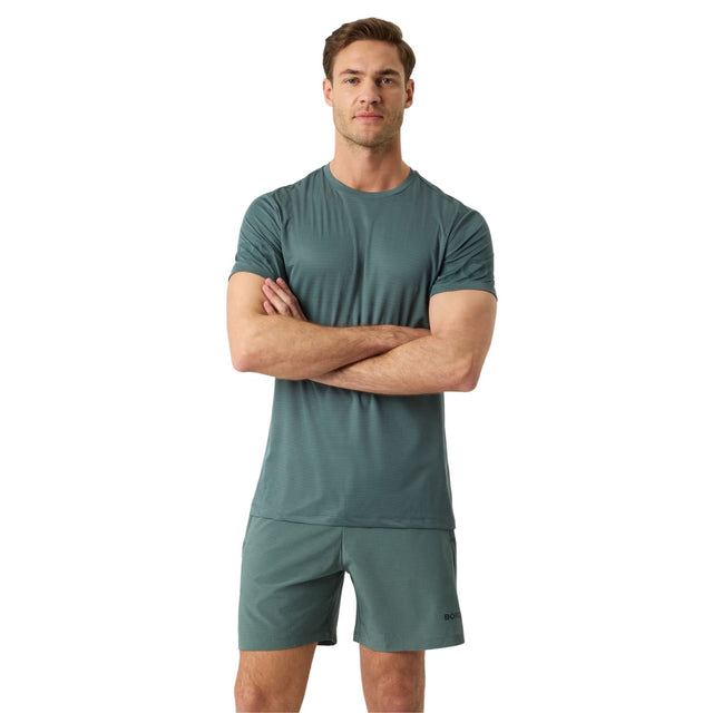 Bjorn Borg Light T-shirt voor heren in grijsgroen met bijpassende short