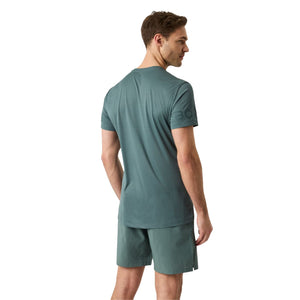 Achterzijde van het grijsgroene Bjorn Borg Light T-shirt voor heren