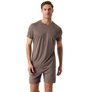 Bjorn Borg Light T-shirt voor heren in taupebruin met bijpassende short