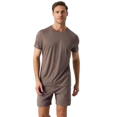 Bjorn Borg Light T-shirt voor heren in taupebruin met bijpassende short