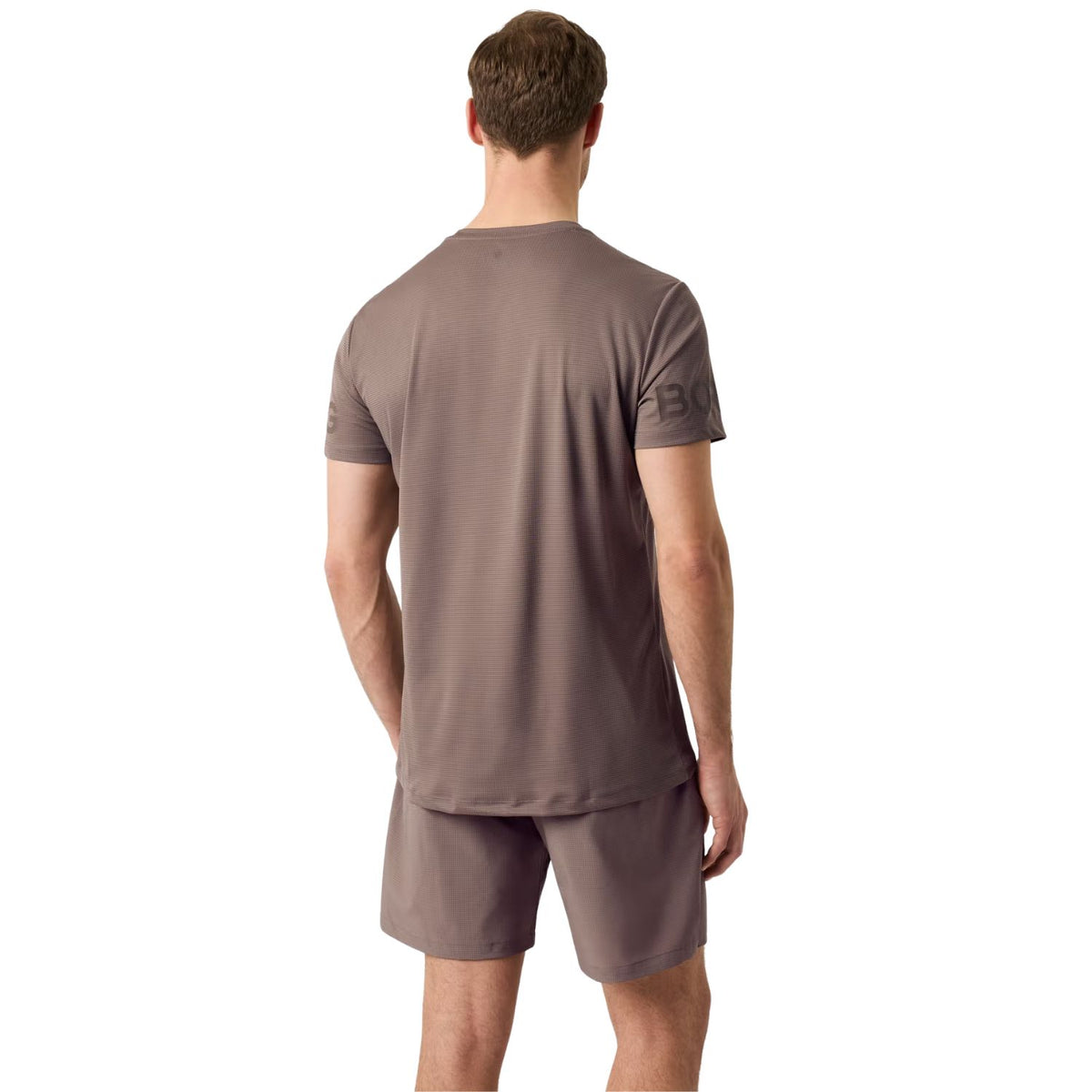 Achterzijde van het taupebruine Bjorn Borg Light T-shirt voor heren