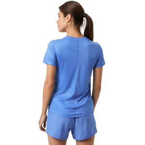 Achteraanzicht van het blauwe Bjorn Borg Light W T-Shirt met naad over de rug