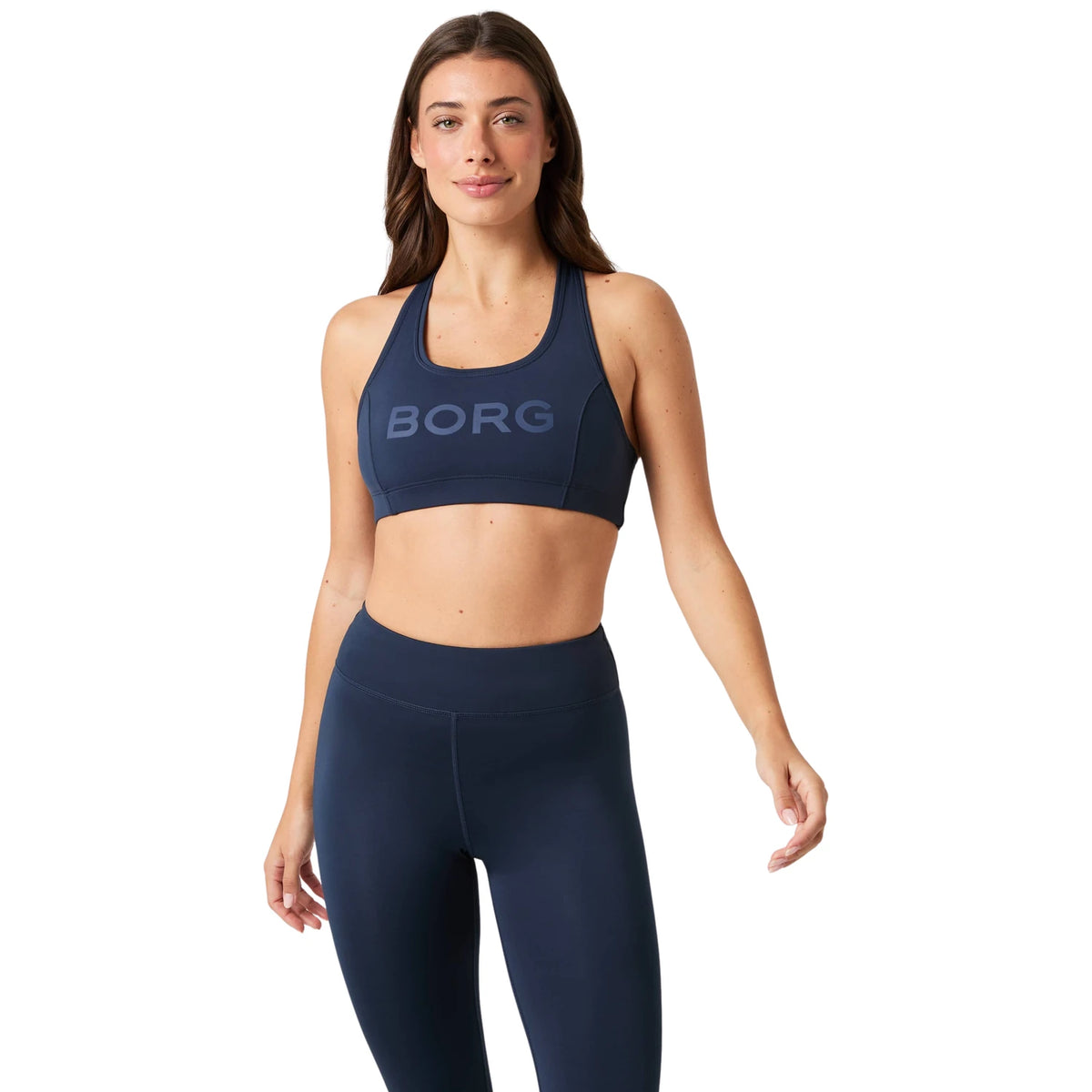 Björn Borg Mid Support Sports Bra Outerspace - op model