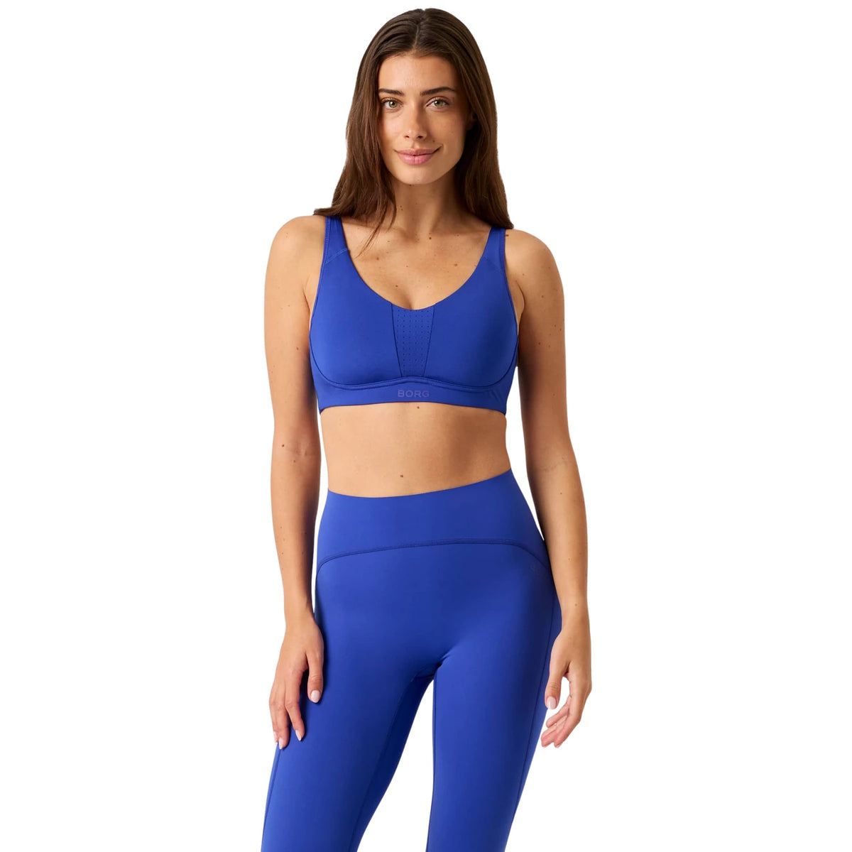 Björn Borg Reform Sports Bra Clematis Blue - op model