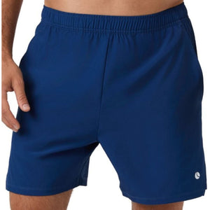 Vooraanzicht in close-up van de marineblauwe Bjorn Borg Short Ace Racquet heren short