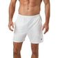 Vooraanzicht van de witte Bjorn Borg Short Ace Racquet sportshort gedragen door een model