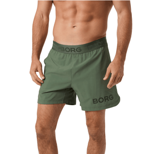 Bjorn Borg Short Shorts voor heren in legergroen, gedragen vooraanzicht