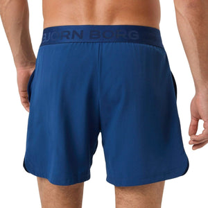 Zijaanzicht van de petrolblauwe Bjorn Borg Short Shorts met steekzak