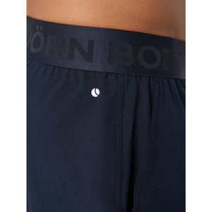 Detail van de logotailleband van de marineblauwe Bjorn Borg Short Shorts