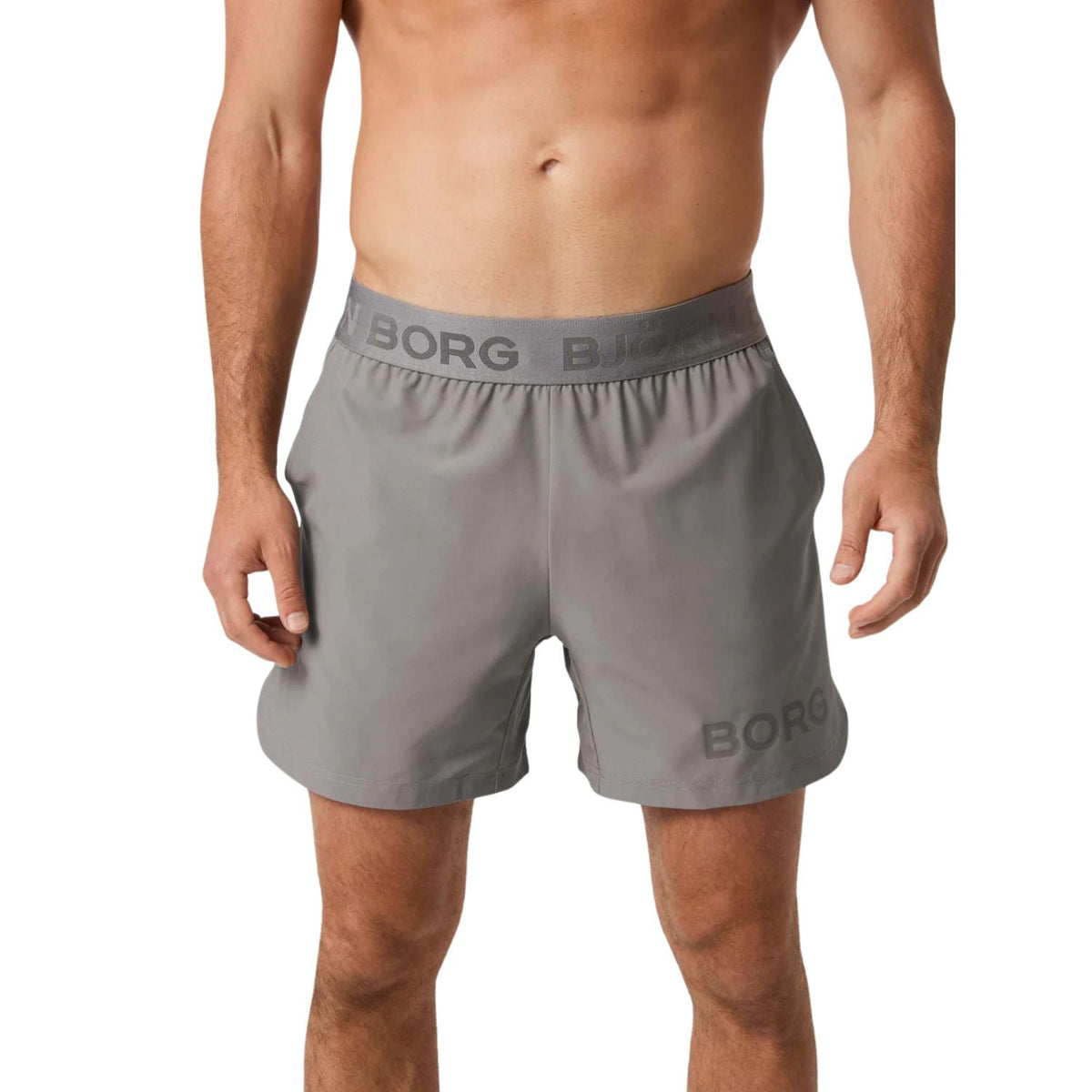 Bjorn Borg Short Shorts voor heren in warmgrijs, gedragen vooraanzicht