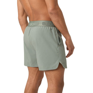 Zijaanzicht van de lichtgroene Bjorn Borg Short Shorts met steekzak