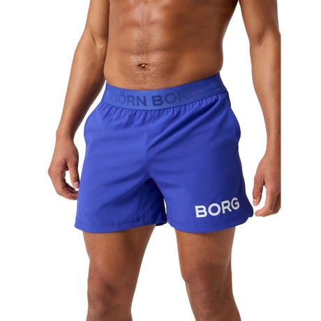 Bjorn Borg Short Shorts voor heren in blauwpaars met witte BORG-print