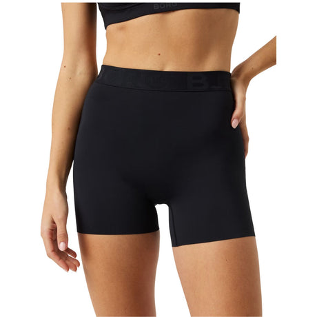 Zwarte Bjorn Borg korte legging voor dames, vooraanzicht