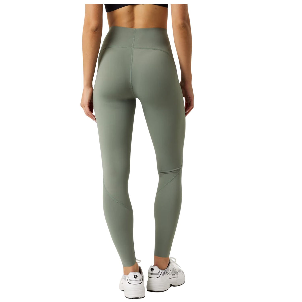 Achteraanzicht van de kakigroene Bjorn Borg Sleek legging