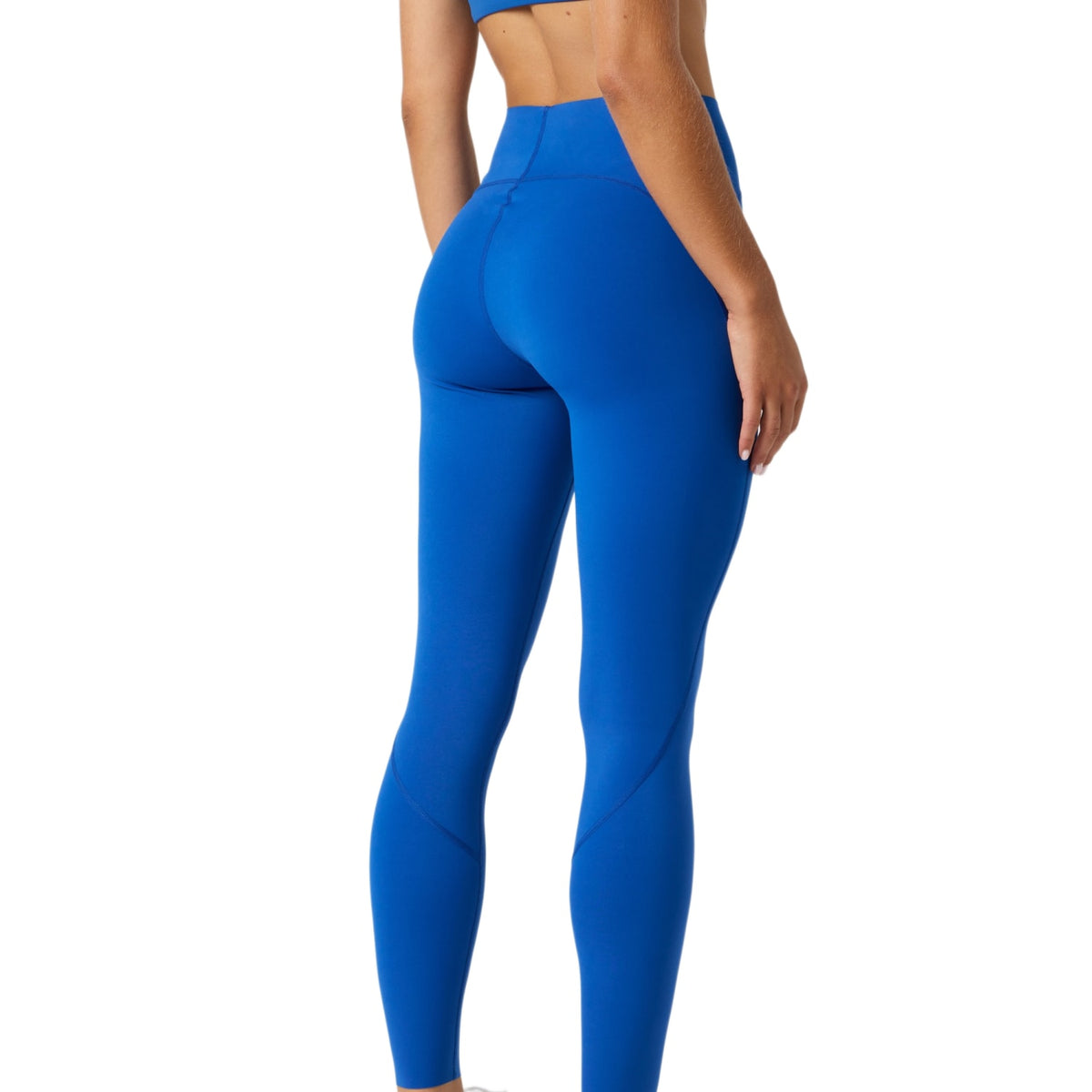 Achterzijde van de blauwe Bjorn Borg Sleek legging op model