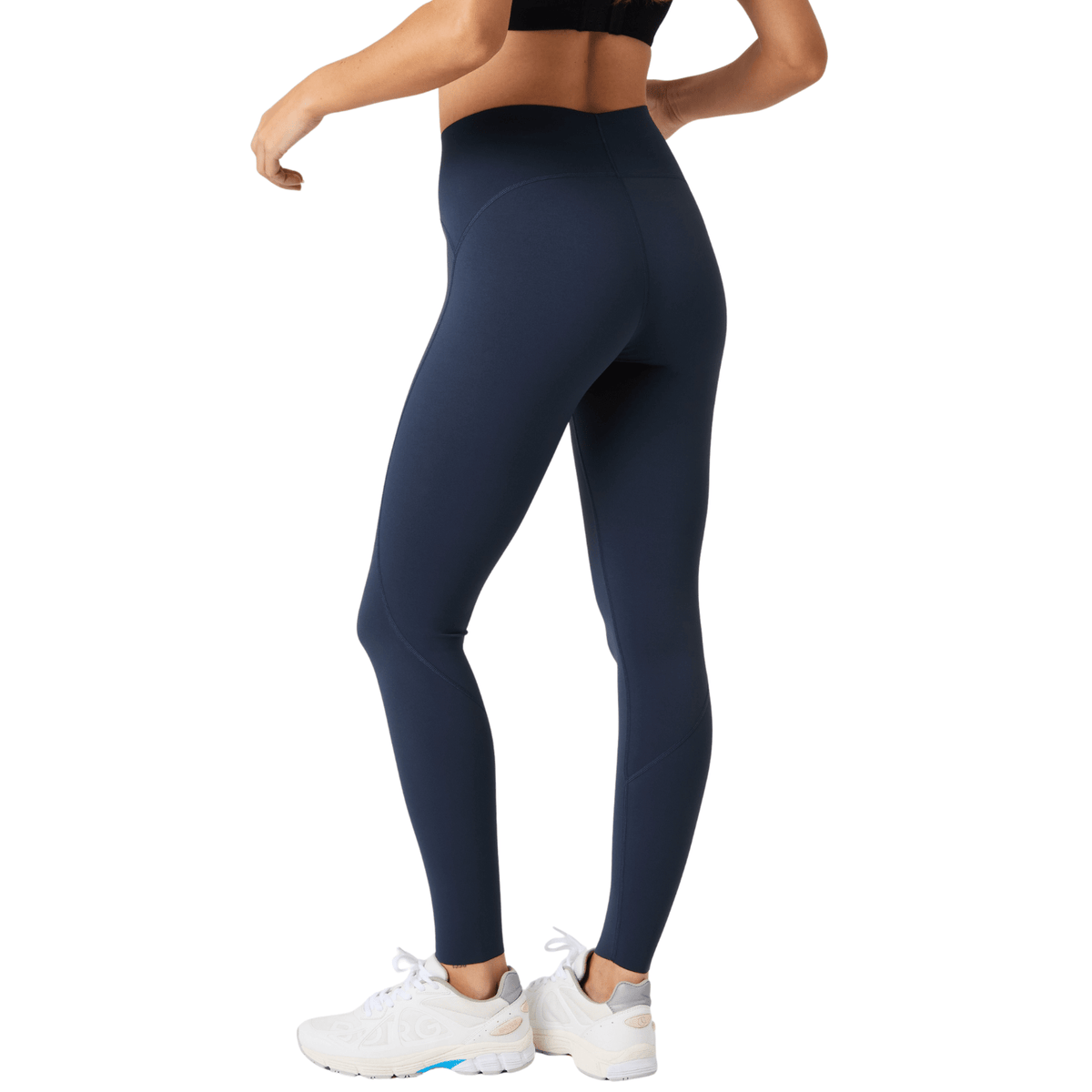 Zijaanzicht van de marineblauwe Bjorn Borg Sleek legging met hoge taille