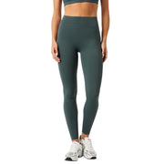 Dark green Björn Borg Sleek leggings for women with a high waistband