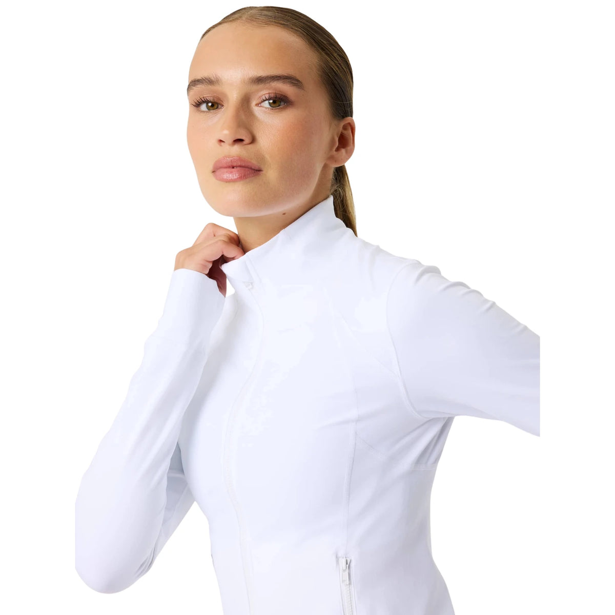 Björn Borg Soft Zip Midlayer Brilliant White - op model