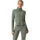 Bjorn Borg Soft midlayer vest voor dames in kakigroen met rits, vooraanzicht