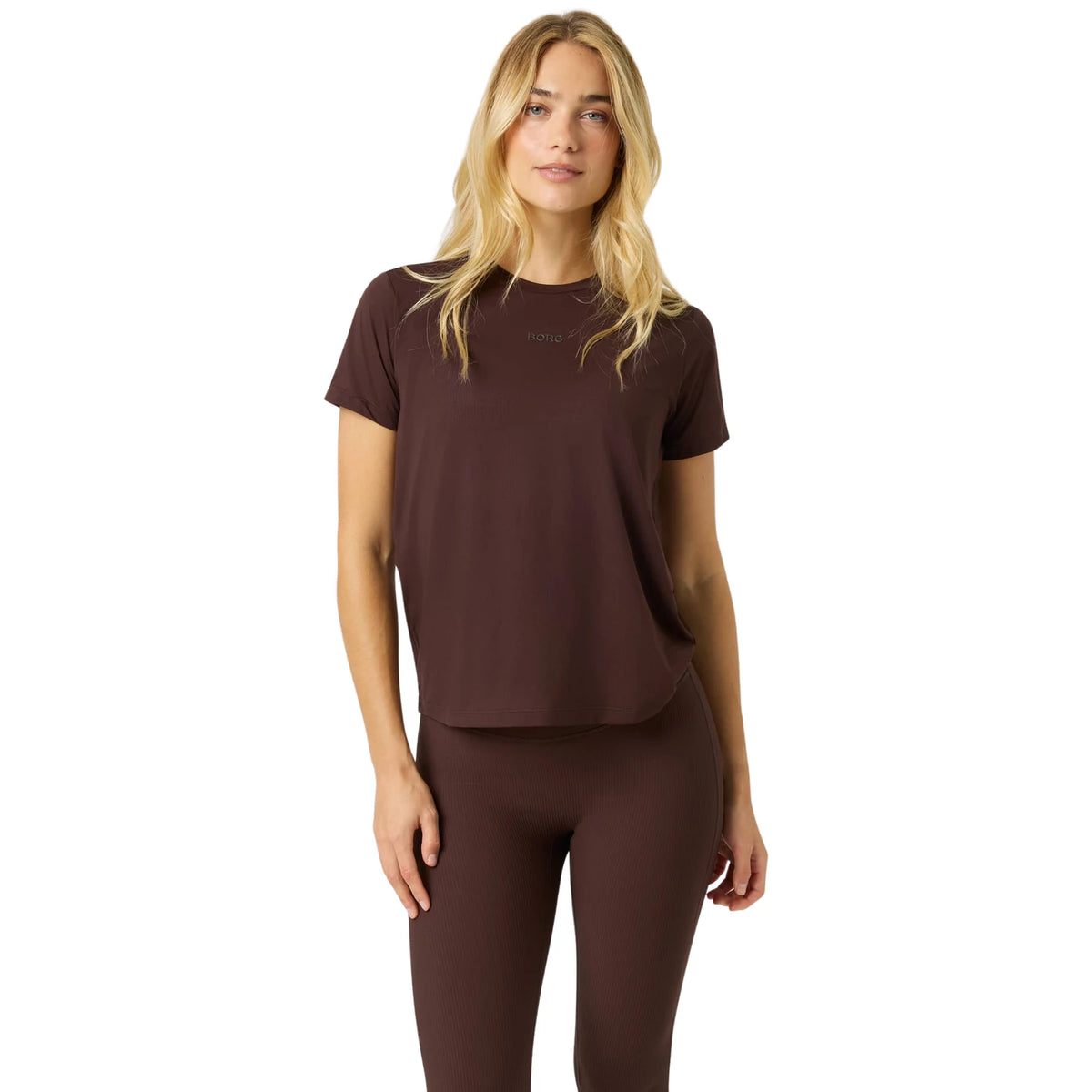 Björn Borg Sports T-shirt Coffee Bean - op model