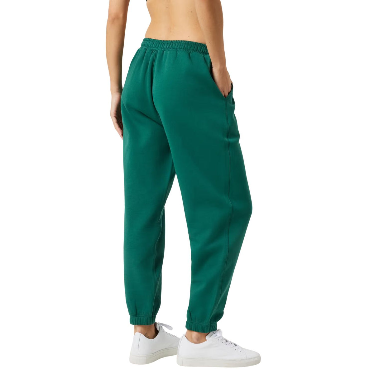 Groene Bjorn Borg joggingbroek van opzij met steekzak